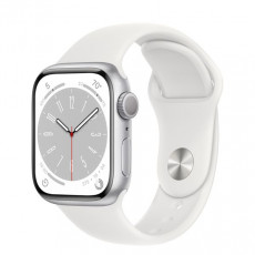 Смарт-часы Apple Watch Series 8 41mm Silver Al/White Sport (MP6R3)