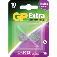 Батарея GP Extra Lithium CR2032 2 шт