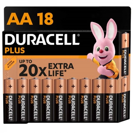 Батарея Duracell АА PLUS 18 шт