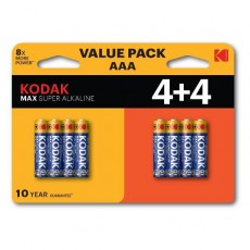 Батарея Kodak LR03 4+4BL MAX SUPER