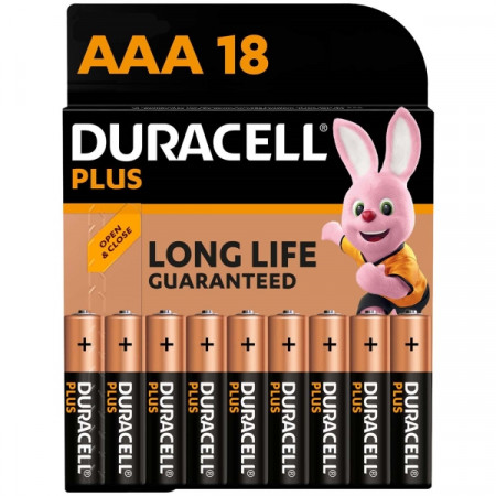 Батарея Duracell ААА PLUS 18 шт