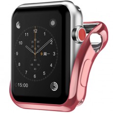 Бампер для Apple Watch InterStep 44mm спортивный, силикон, розовый