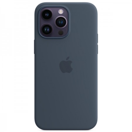 Чехол Apple iPhone 14 Pro Max Silicone MagSafe Storm Blue (MPTQ3)