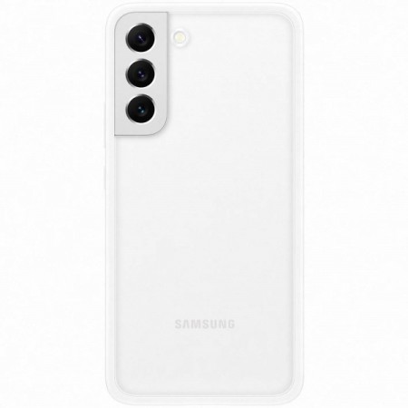 Чехол Samsung Frame S22+ прозрачный с белой рамкой (EF-MS906)