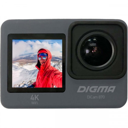 Видеокамера экшн Digma DiCam 870 Grey