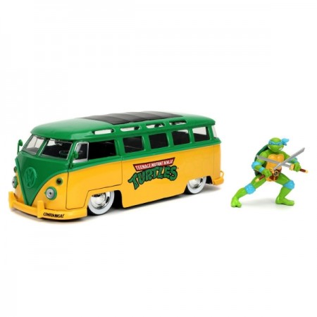 Фигурка Jada TMNT: 1962 Volkswagen Bus W/Leonardo