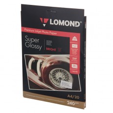 Фотобумага для принтера Lomond односторонняя супер глянцевая А4