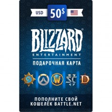 Игровая валюта PC Blizzard Карта пополнения баланса Battle.net 50 USD (USA)
