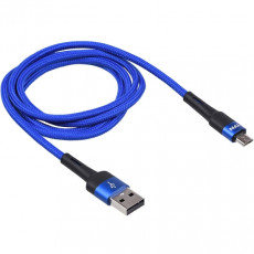 Кабель для сотового телефона TFN microUSB Envy 1.2m нейлон Blue