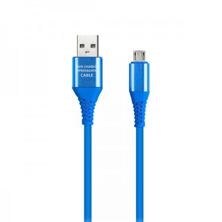 Кабель для сотового телефона Smartbuy microUSB 1м Blue (iK-12ERGbox)