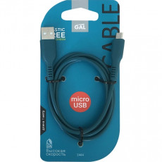 Кабель для сотового телефона Gal 2444 USB A - micro USB B L=1m, 2A, GAL синий