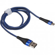 Кабель для сотового телефона TFN microUSB forza 1.0m Blue/Black