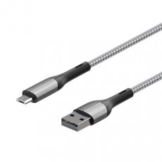 Кабель для сотового телефона InterStep MicroUSB/USB2.0 1,2м, Silver