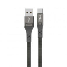 Кабель USB Type-C TFN 1.2m Zinc плоский grey (TFN-CZNUSBC12MGR)