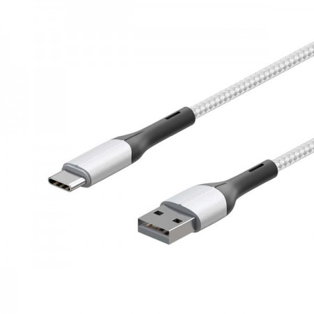 Кабель USB Type-C InterStep USB2.0 0,2м, White