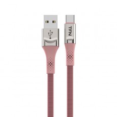 Кабель USB Type-C TFN 0.6m Zinc плоский rose (TFN-CZNUSBC06MRO)