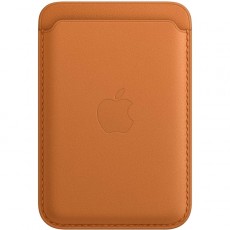 Кардхолдер для Apple iPhone Leather Wallet MagSafe Golden Brown