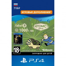 Игровая валюта PS4 Sony Fallout 76: 1100 Atoms