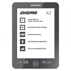 Электронная книга Digma K2 темно-серый