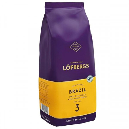 Кофе в зернах Lofbergs Brazil Medium Roast 1000g