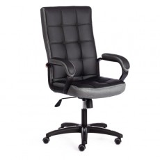 Кресло компьютерное Tetchair TRENDY (22) кож/зам/ткань черный/серый