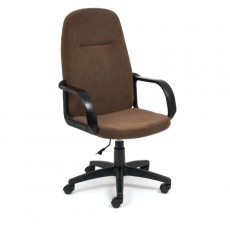 Кресло компьютерное Tetchair LEADER флок коричневый