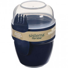 Контейнер для продуктов Sistema RENEW двухуровневый 515мл Blue (581488)