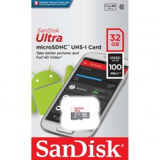 Карта памяти MicroSD SanDisk Ultra 32GB UHS-I (SDSQUNR-032G-GN3MN)
