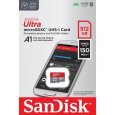Карта памяти MicroSD SanDisk Ultra UHS I 512GB