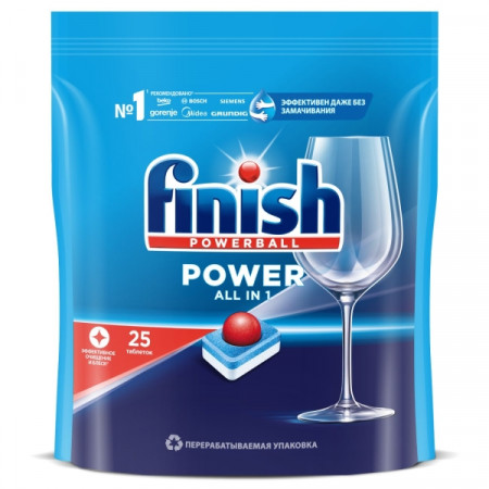 Таблетки для посудомоечной машины Finish Power 25 таблеток 3213011