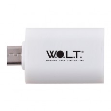 Переходник W.O.L.T. USB-microUSB OTG White (WOTG1)
