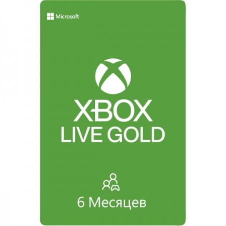 Подписка Xbox Microsoft LIVE: GOLD на 6 месяцев