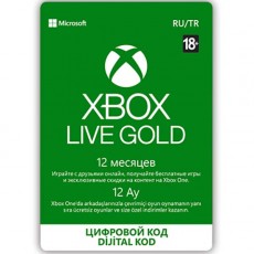 Подписка Xbox Microsoft LIVE: GOLD на 12 месяцев