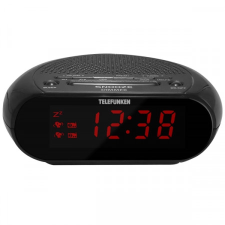 Радио-часы Telefunken TF-1706 Black/Red
