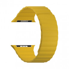 Кожаный ремешок для Apple Watch 42/44/45 mm LYAMBDA POLLUX DSP-24-44-YL Yellow