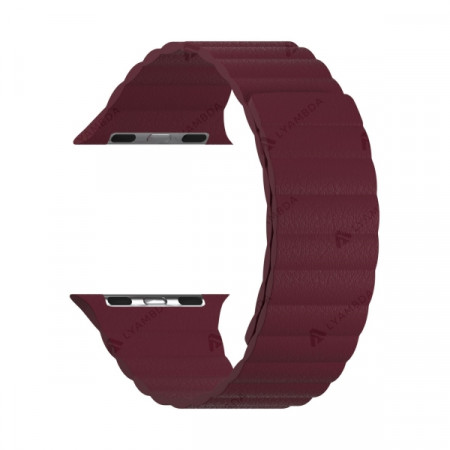 Кожаный ремешок для Apple Watch 38/40/41 mm LYAMBDA POLLUX DSP-24-40-WR Wine red