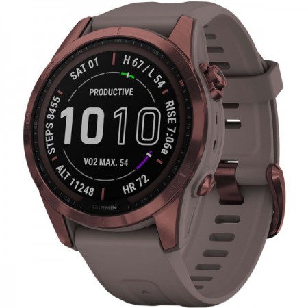 Спортивные часы Garmin Fenix 7s Sapphire Solar Bronze/Shale Gray