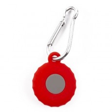 Чехол-подвеска Red Line для Airtag силиконовый с карабином, круг, красный