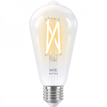 Умная лампочка WiZ Wi-Fi BLE 60W ST64 E27 Clear (929003018601)