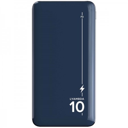 Внешний аккумулятор LYAMBDA 10000mAh PD+QC3.0 Slim Dark Blue (LP301-DB)