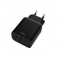 Сетевое зарядное устройство TFN Rapid+ 2xUSB 2.4A Black (TFN-WCRPD12W2UBK)