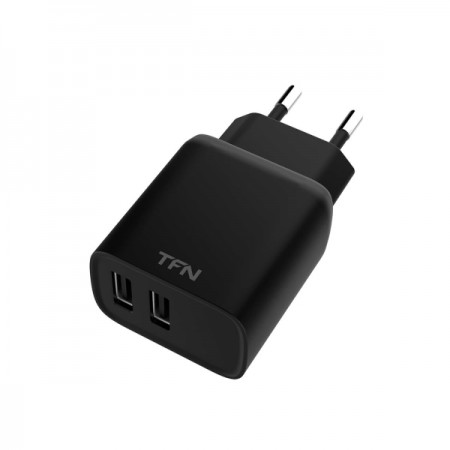 Сетевое зарядное устройство TFN Rapid+ 2xUSB 2.4A Black (TFN-WCRPD12W2UBK)