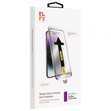 Защитное стекло ELFY с аппликатором от пыли для iPhone 14 Plus/ 13 Pro Max