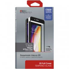 Защитное стекло InterStep 3D Full Cover iPhone 8 Plus/7 Plus черное c аппл.