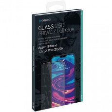 Защитное стекло Deppa Privacy 2.5D Full Glue iPhone 12/12 Pro (62707)