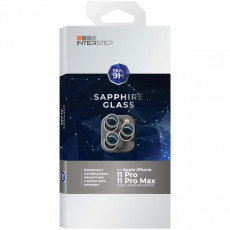 Защитное стекло InterStep iPhone 12 Pro/11 Pro/Pro Max д/кам. серо-зелен.
