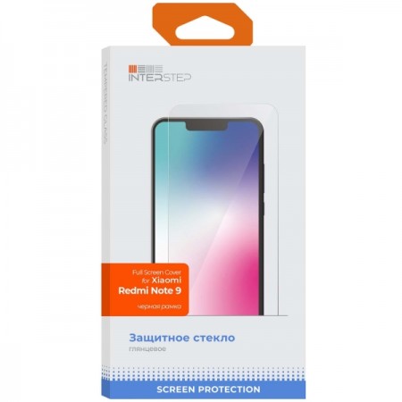 Защитное стекло InterStep FSC для Xiaomi Redmi Note 9 Black