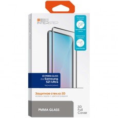 Защитное стекло InterStep для Samsung Galaxy S21 Ultra 3D черная рамка