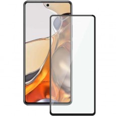 Защитное стекло Deppa 2.5D для Xiaomi 11T/11T Pro, Full Glue, 0.3 мм, черная рамка